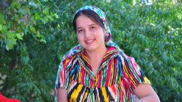 Aziza Tojiyeva, 24, who lives in a small village about 50 kilometers (30 miles) outside of Bukhara, Uzbekistan, sells hand-embroidered textiles on Etsy, Instagram and eBay.