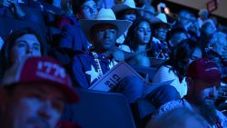 Delegates look on during the 2024 Republican National Convention at the Fiserv Forum in Milwaukee, Wisconsin, on July 17, 2024.