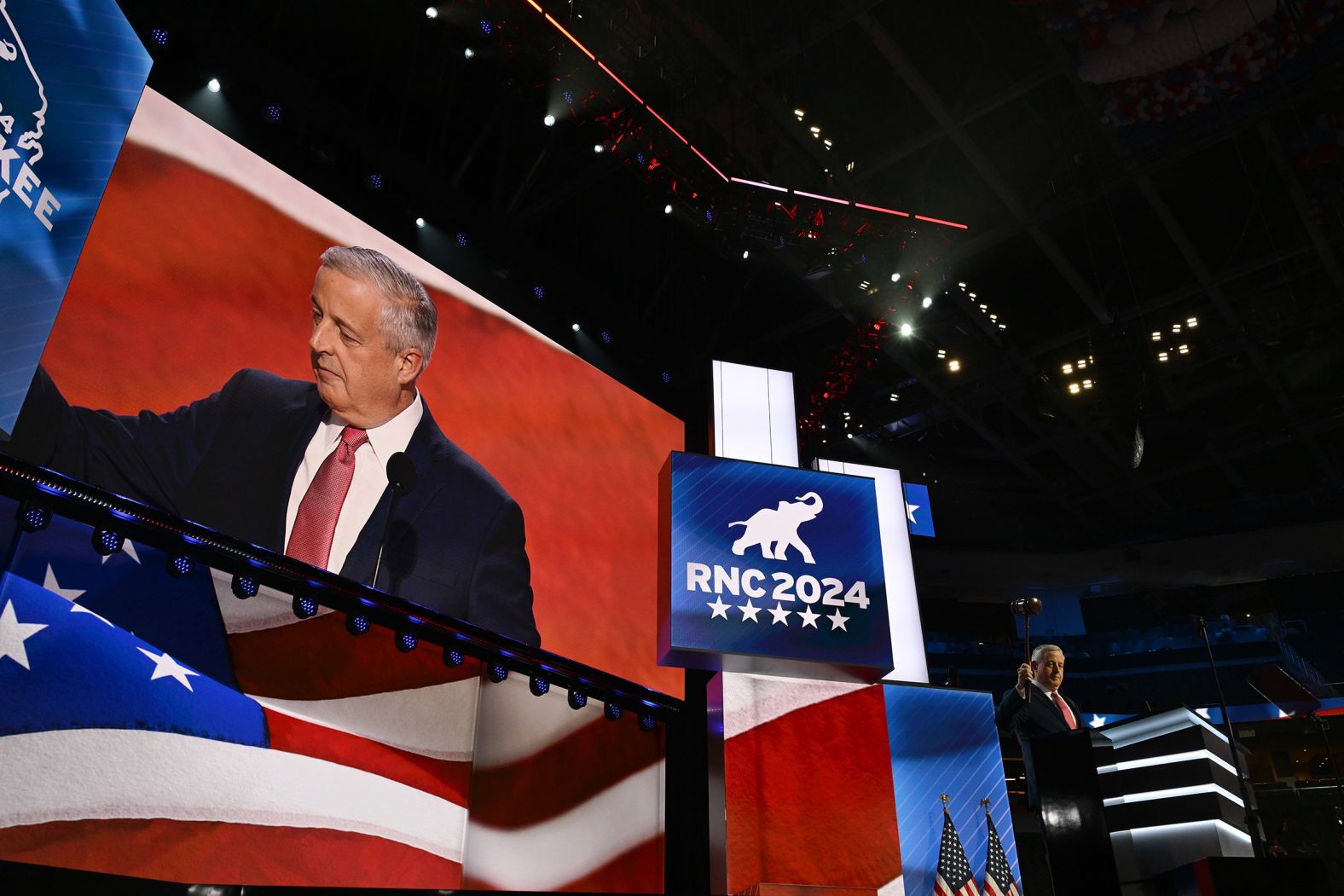 Michael Whatley, chairman of the Republican National Committee, opens the convention on Tuesday.