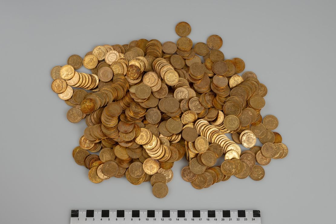 None of the coins are from the local area, which has puzzled the museum curators.