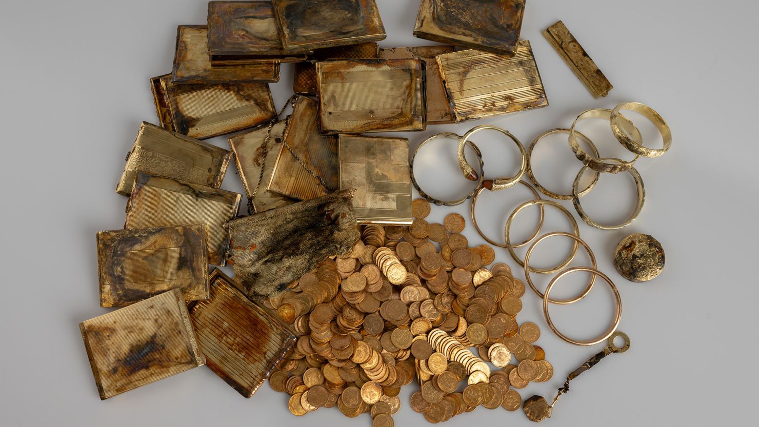 A stash of 598 gold coins and other items worth at least $360,000 was found in the northeastern Czech Republic, but its origin is unclear.