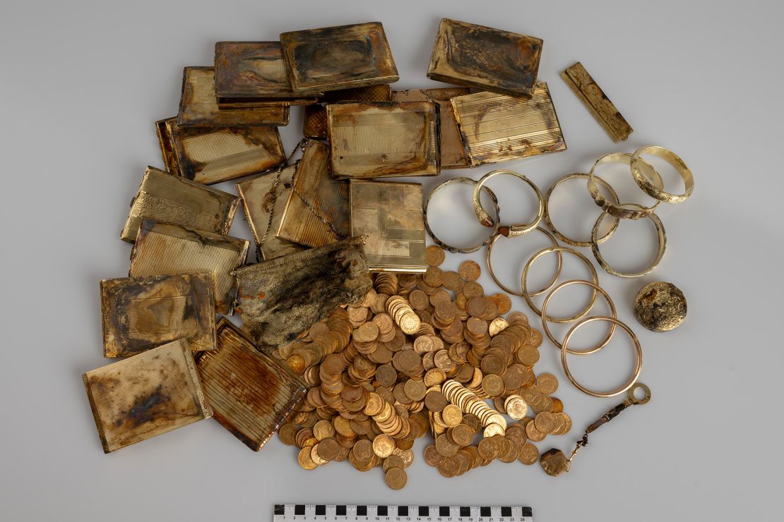 Some of the cigar boxes are still shut, and the exact composition of the metal is yet to be determined.