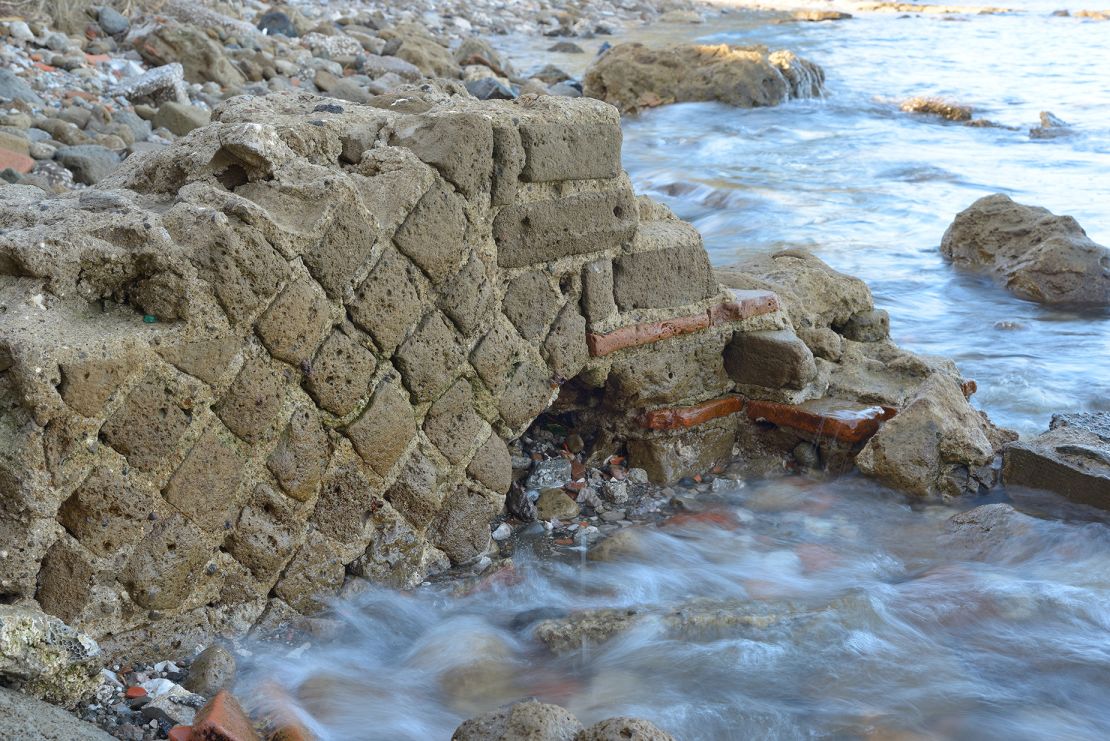 Archaeologists were surprised by the elaborate structure of the walls, which are made from limestone blocks called "tufa."