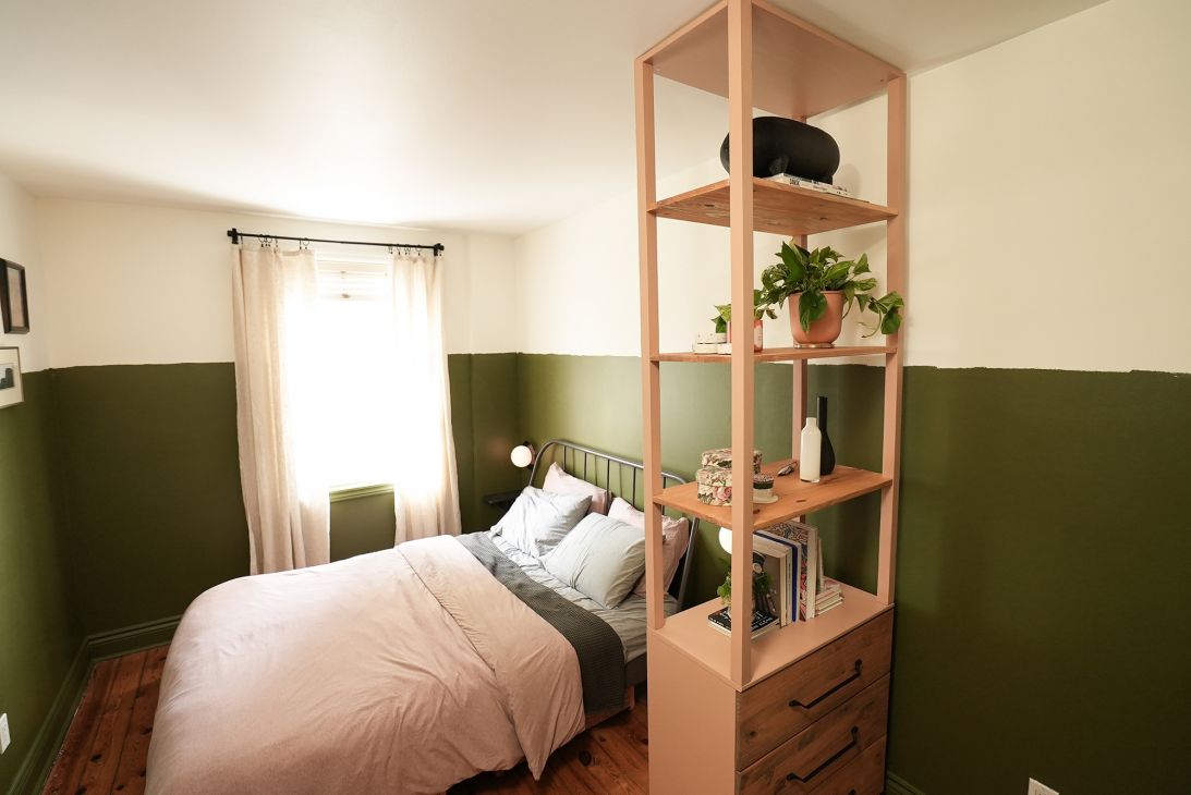 MacDermaid and Wright, The Sorry Girls, took a small dresser and upcycled it into a room divider.