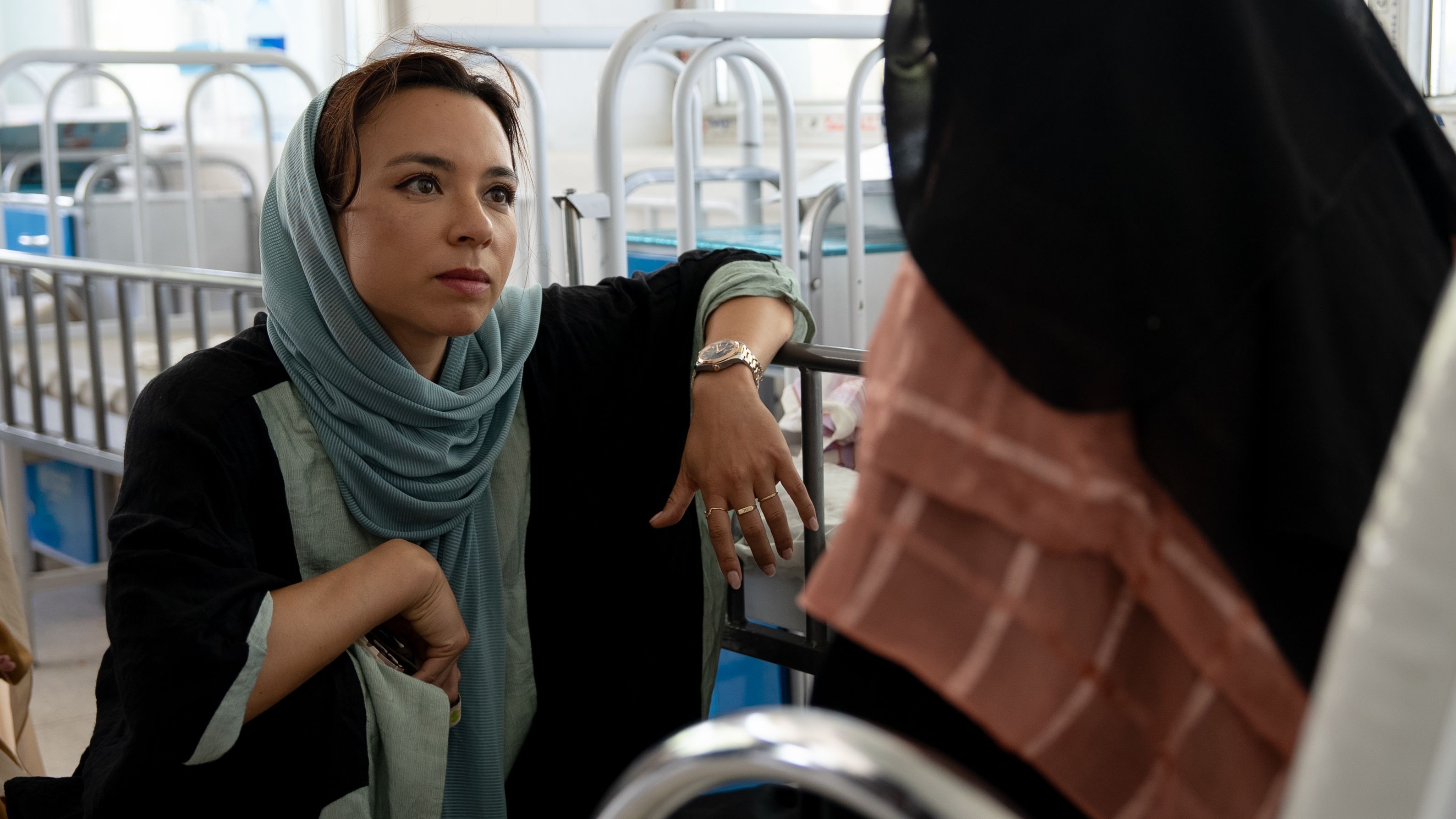 Isabel Yong interviews mothers in a neonatal intensive care unit in Kabul, Afghanistan.