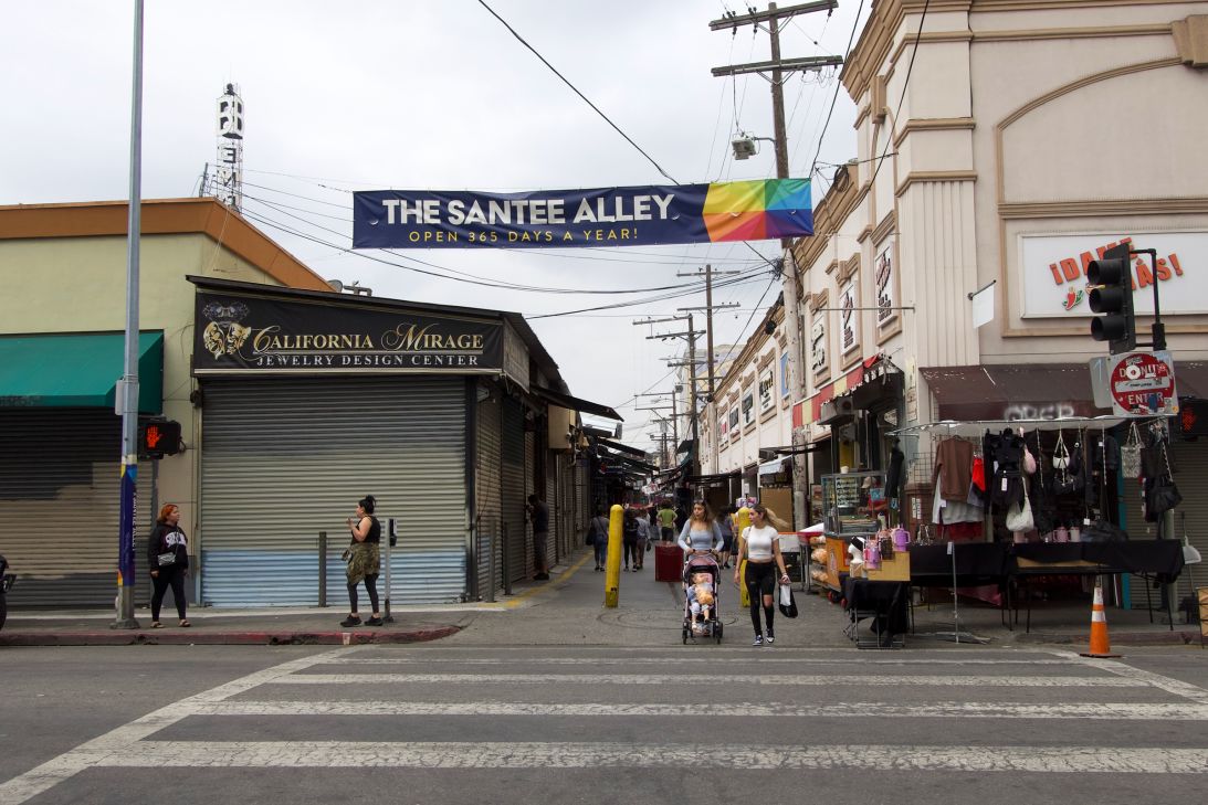 Santee Alley, in the heart of Los Angeles' Fashion District, is seeing a fraction of the shoppers it used to.