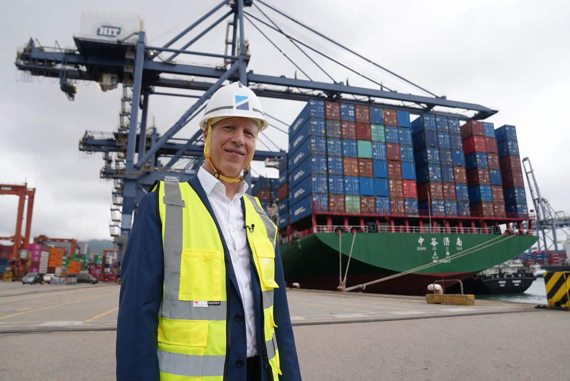 Roberto Giannetta, chairman of the Hong Kong Liner Shipping Association, in the Port of Hong Kong in June.
