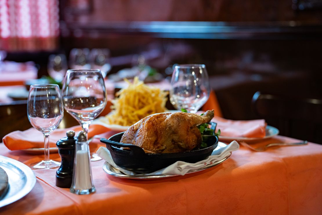 A dish served at Chez l'Ami Louis restaurant in Paris.