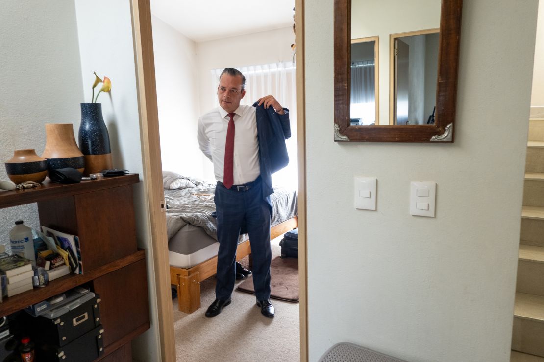 César Gutiérrez Priego at home in Mexico City.