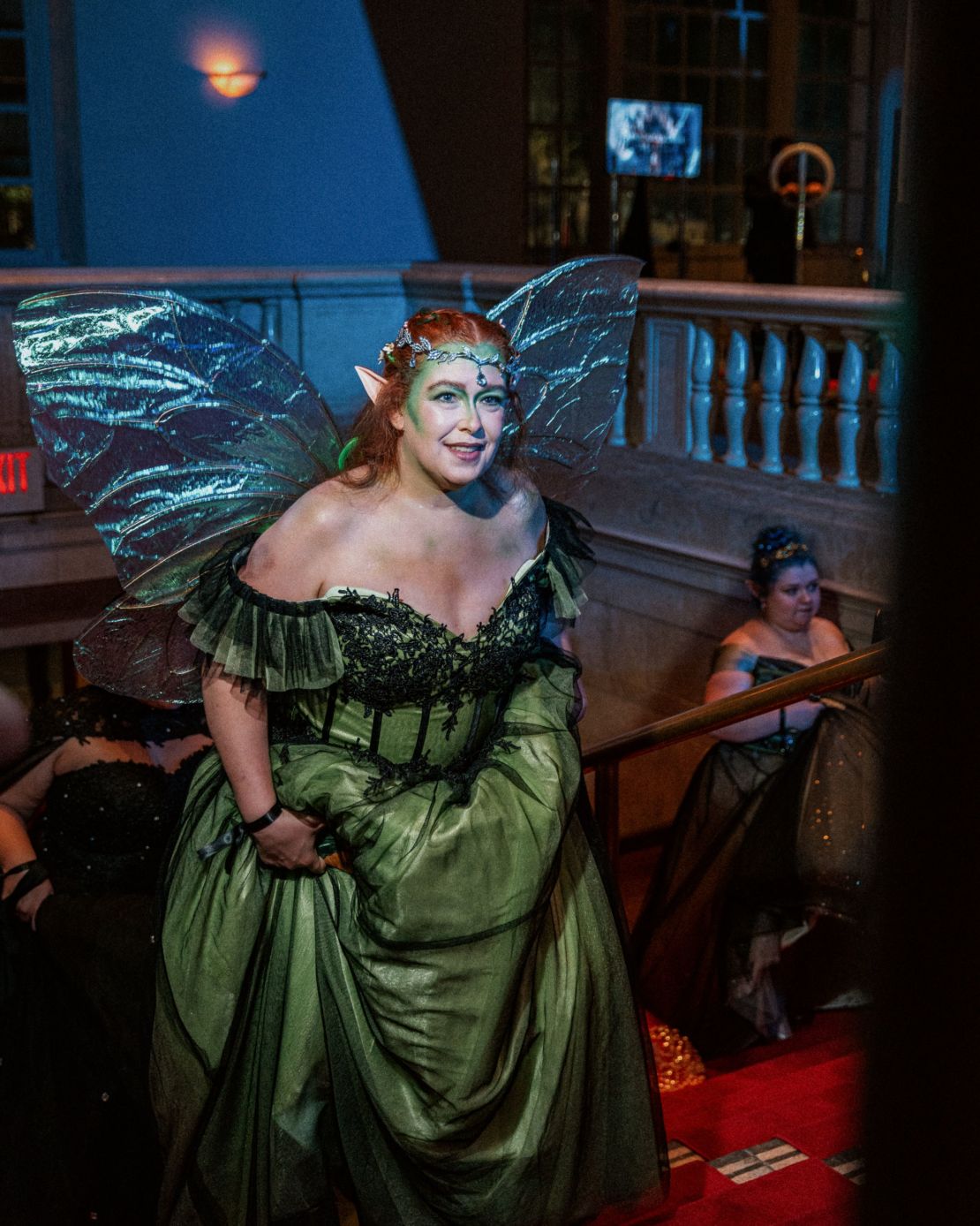 A guest in costume at a Eudantria Events' fantasy ball on Feb. 10, 2024 in Houston, Texas.