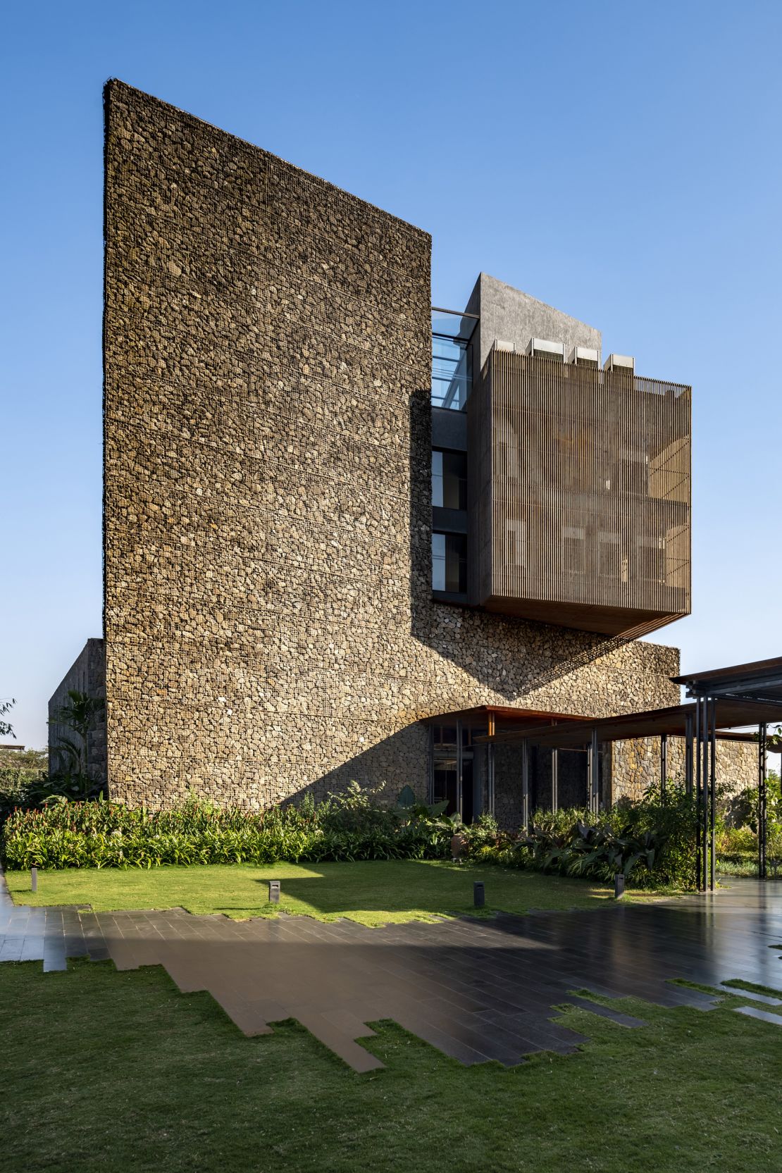 Basalt has also been used to build the Radisson Resort & Spa (2023) in Lonavala, India.
