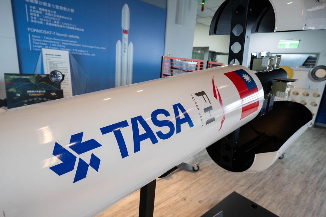A rocket model in development at the Taiwan Space Agency on March 5, 2024 in Hsinchu, Taiwan.