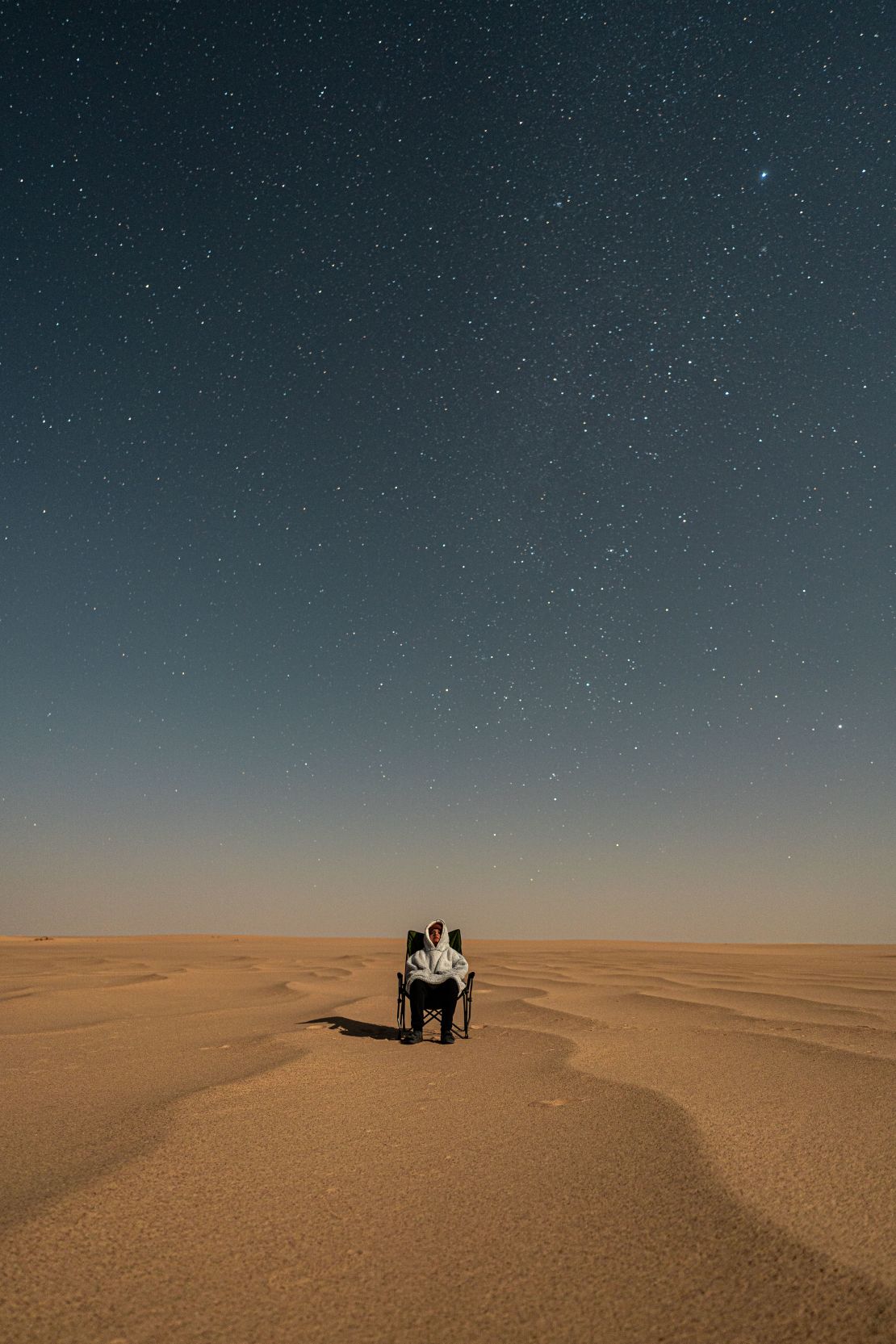 Sara Sami, pictured, often visits Saudi Arabia for camping trips in the desert.