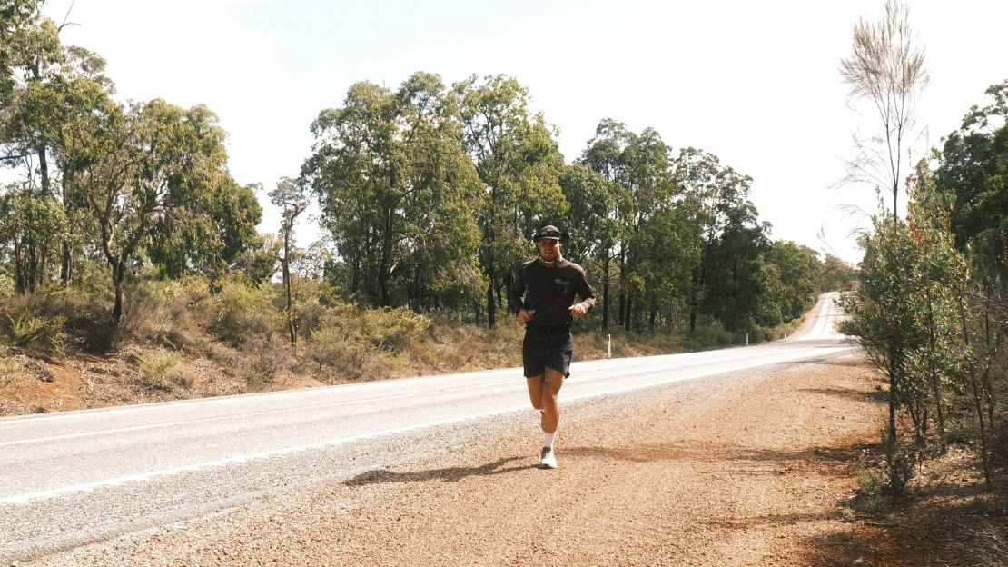 Goodge covered an average of nearly 70 miles a day while crossing Australia.