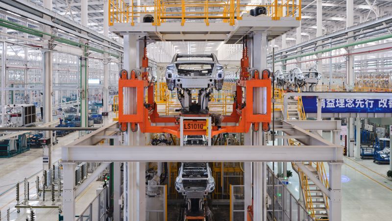Photographer Edward Burtynsky finds surreal beauty — and few humans — inside a Chinese EV factory