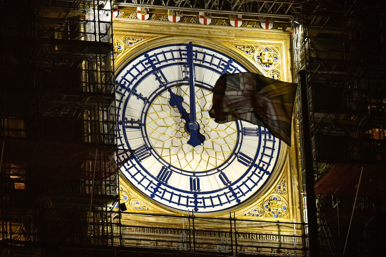 London's famous clock, Big Ben, is under repair. A campaign to sound its bells the moment Britain leaves the EU was unsuccessful.