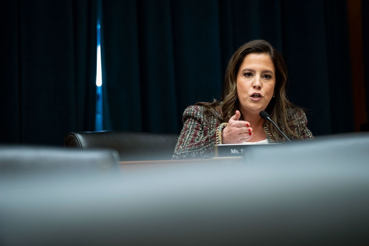 Republican Rep. Elise Stefanik questions witnesses during a House Education and Workforce Committee hearing on December 5 in Washington, DC. 