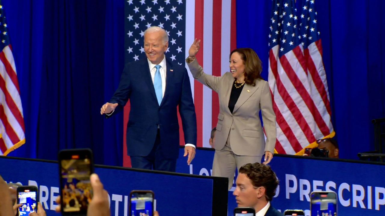 President Joe Biden and Vice President Kamala Harris in Maryland on Thursday.