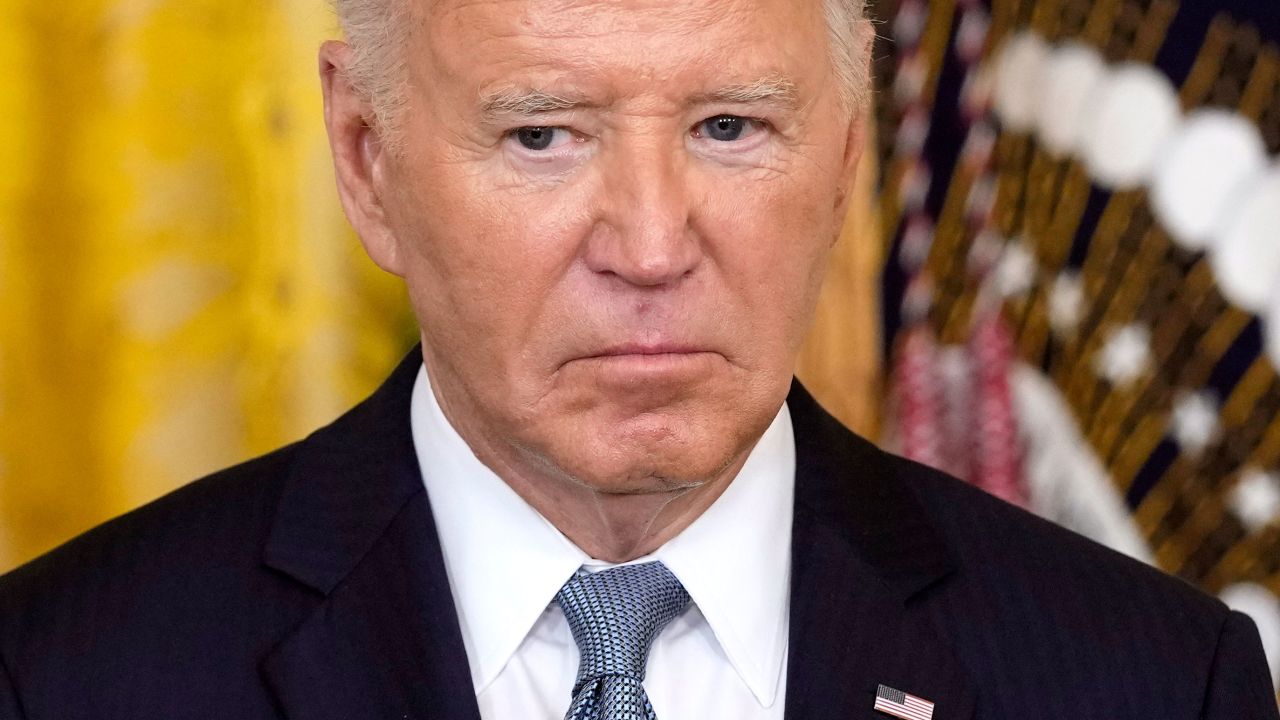 President Joe Biden listens during a Medal of Honor ceremony at the White House in Washington, DC, on July 3. 