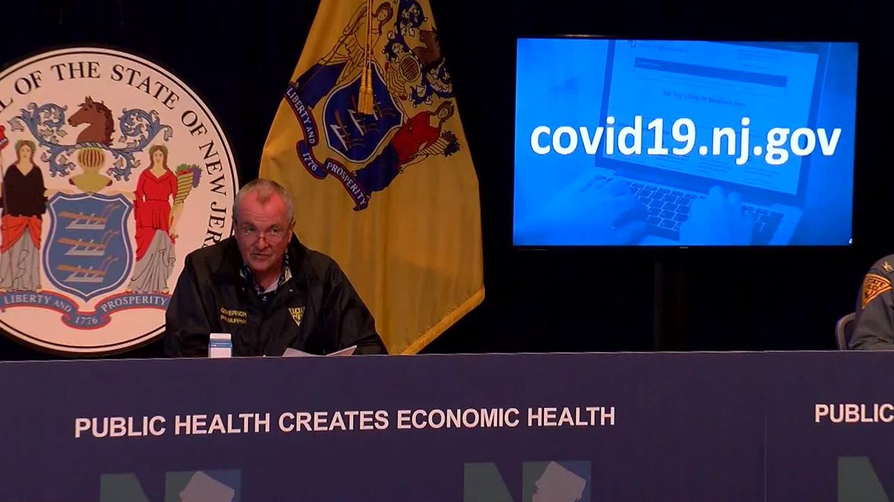 New Jersey Gov. Phil Murphy speaks during a press briefing in Trenton, New Jersey, on July 31.