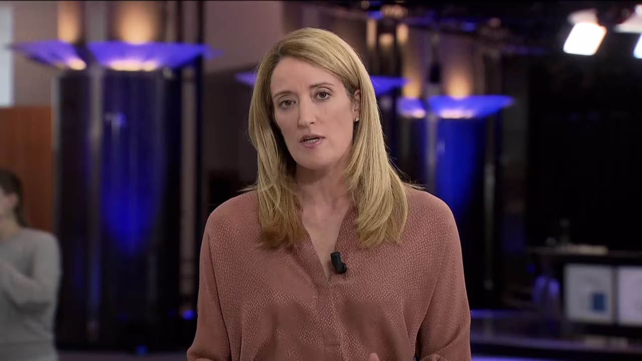 European Parliament President Roberta Metsola speaks with CNN on Friday April 8. 