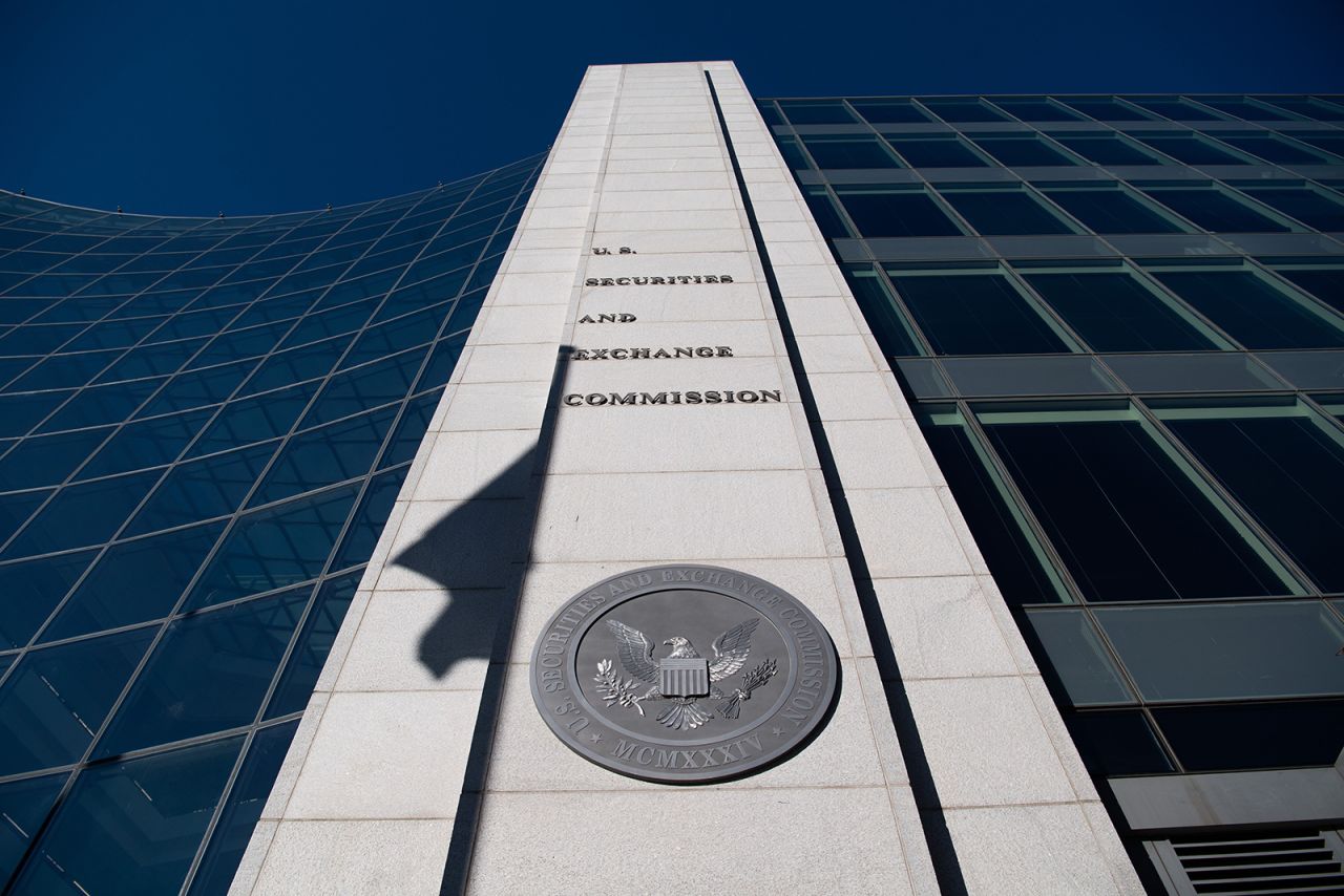 The headquarters of the US Securities and Exchange Commission (SEC) is seen in Washington, DC, in January 2021.?