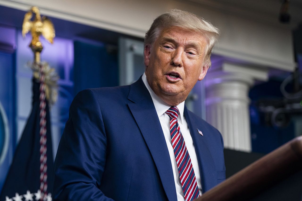 President Donald Trump speaks during a news conference on drug pricing at the White House in Washington DC, on November 20. 
