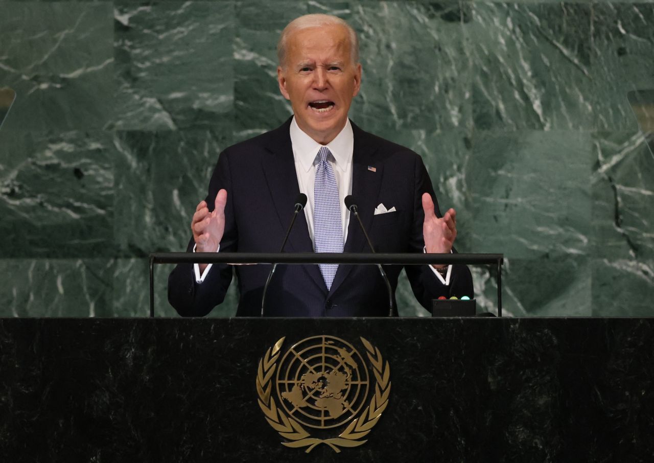 U.S. President Joe Biden addresses the?United?Nations?General Assembly.