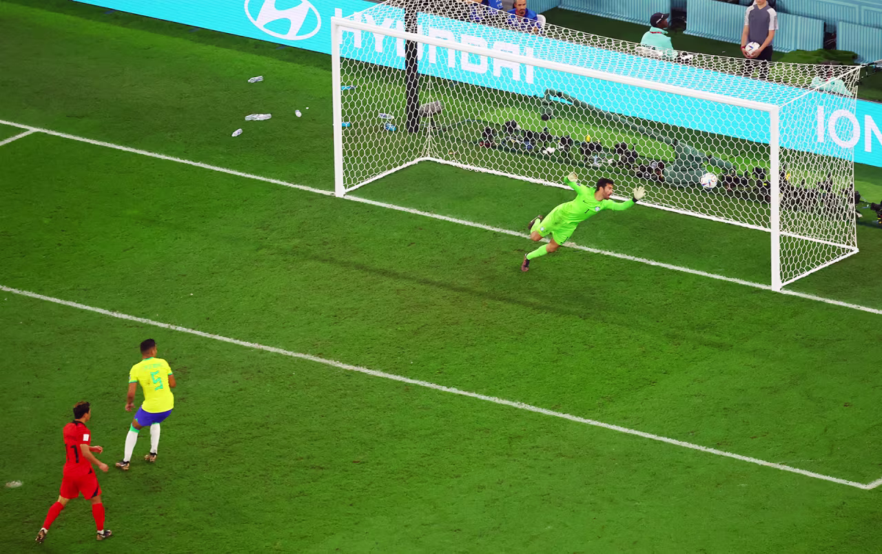 Paik Seung-ho scored the first goal for South Korea against Brazil on December 5. 