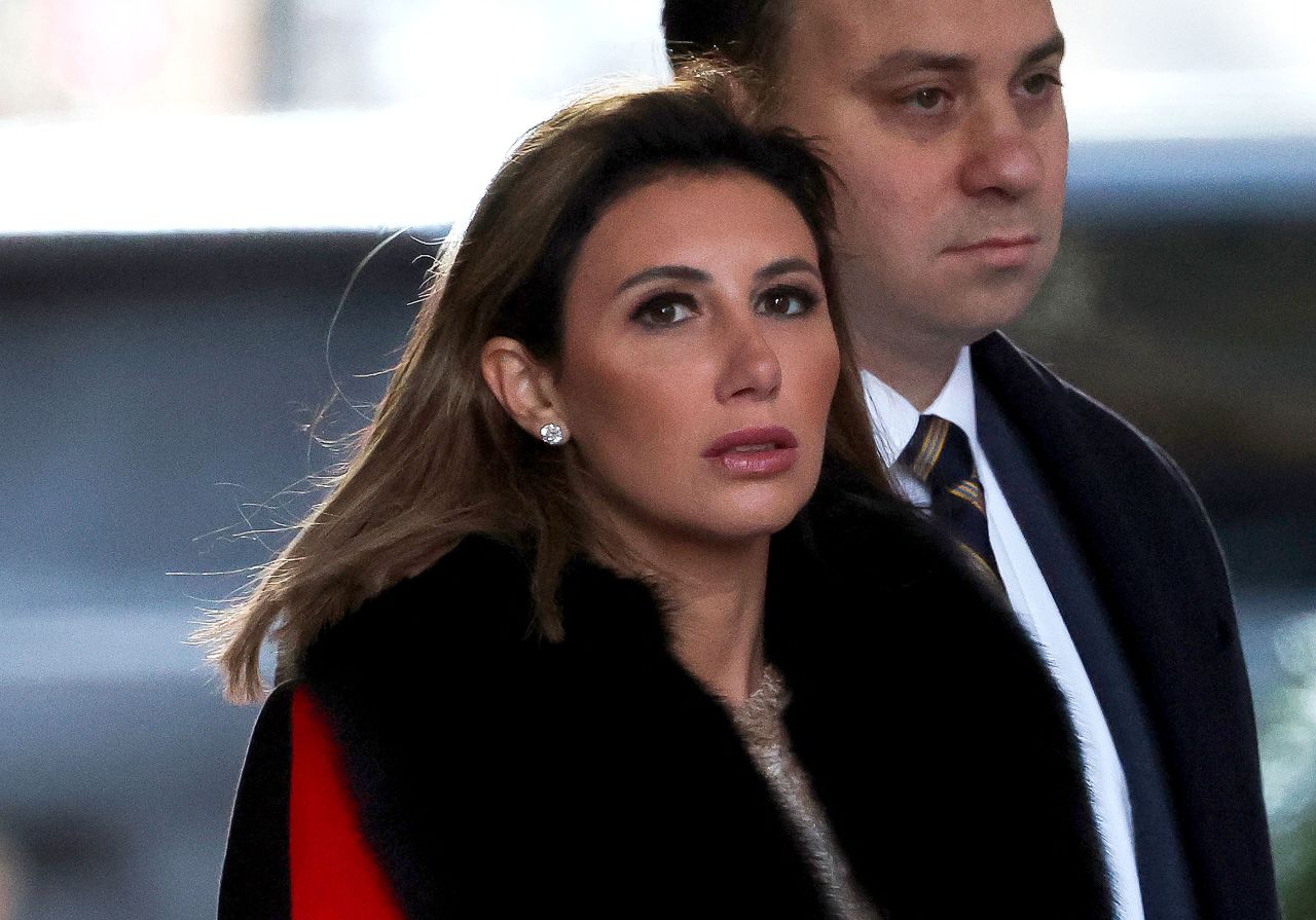 Attorney Alina Habba leaves Trump Tower for a Manhattan federal court on Wednesday morning.