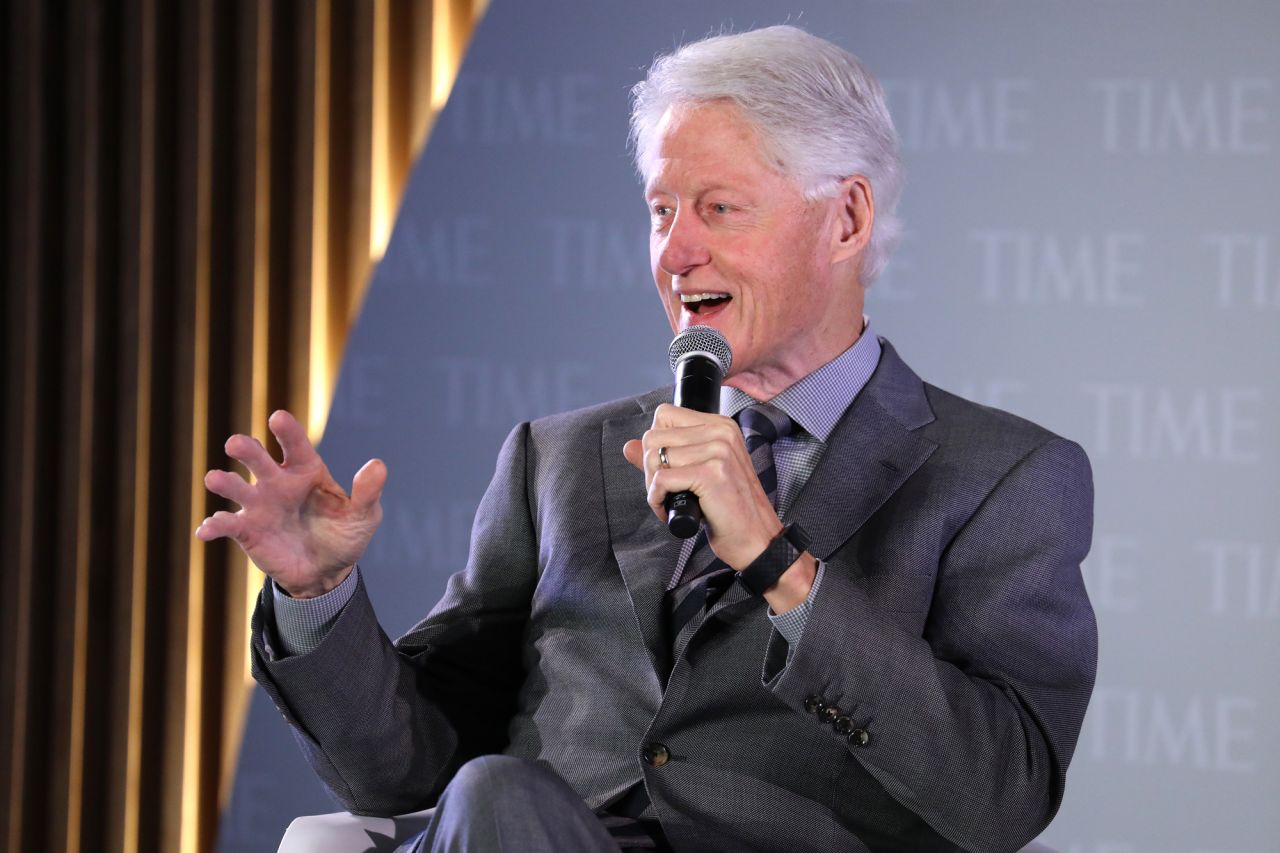 Former President Bill Clinton speaks during the TIME 100 Health Summit at Pier 17 on October 17, 2019 in New York City, New York.