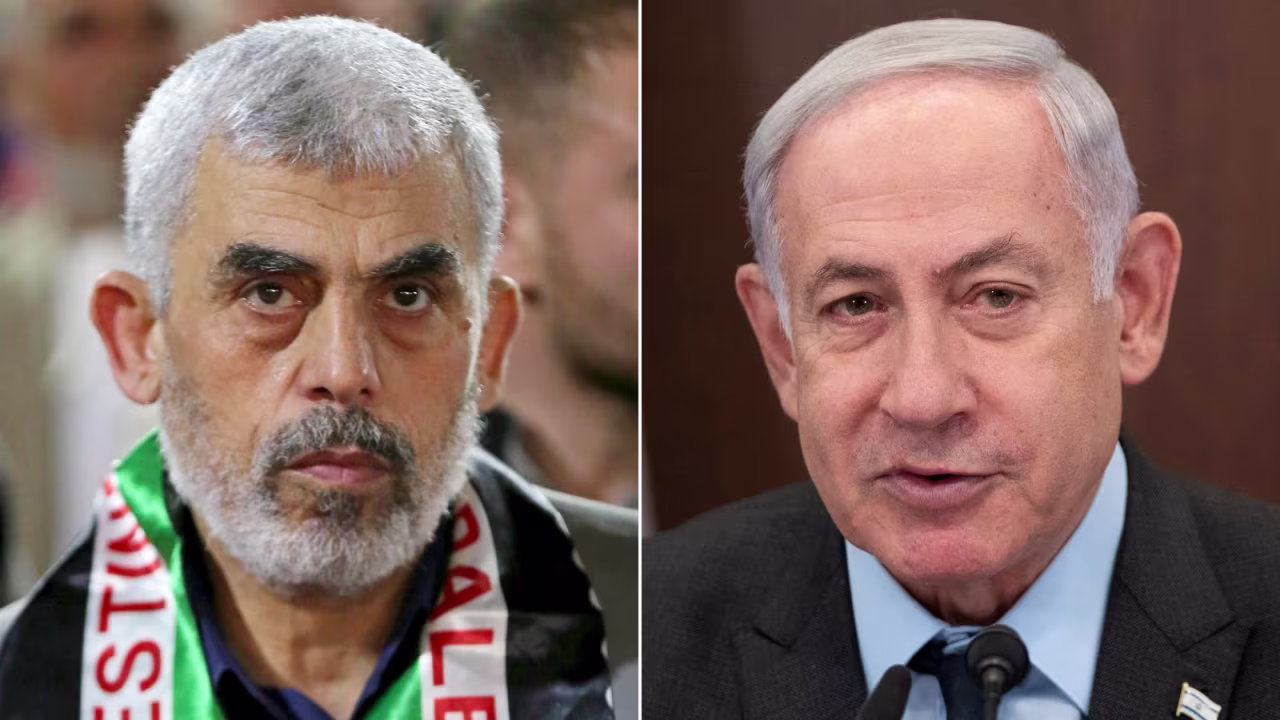 Yahya Sinwar and Benjamin Netanyahu