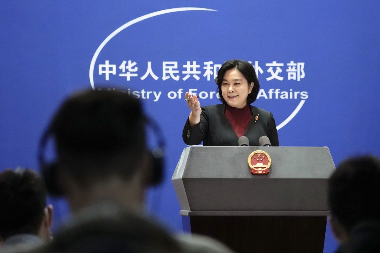 Chinese Foreign Ministry spokeswoman Hua Chunying attends a press conference in Beijing on February 23.