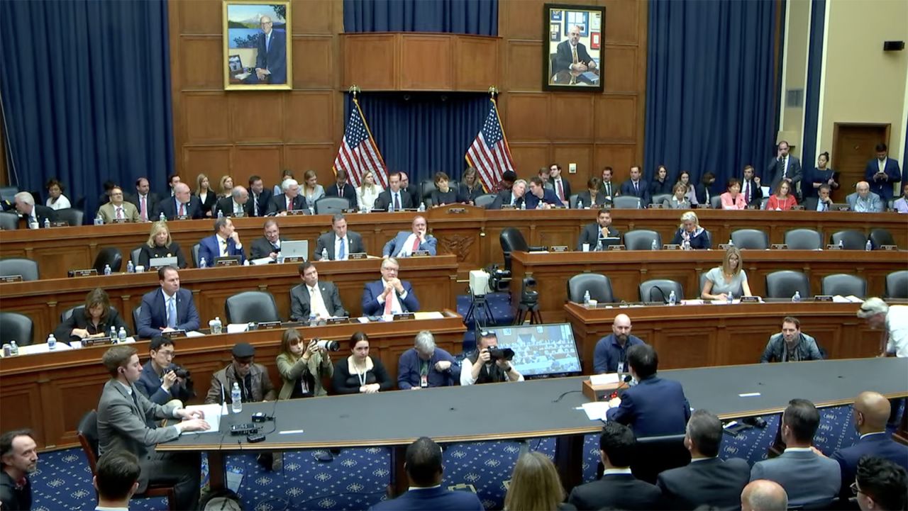 The House Energy and Commerce Committee, as TikTok CEO Shou Zi Chew testifies, in the Rayburn House Office Building on Capitol Hill on March 23.