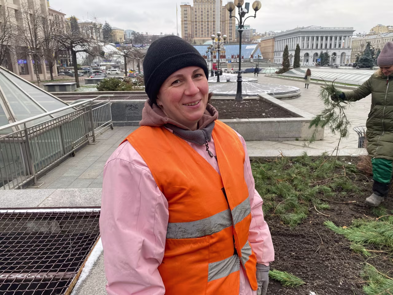 Olena Kravchuk, 35, is a utility worker who lives in Irpin and works in Kyiv. 