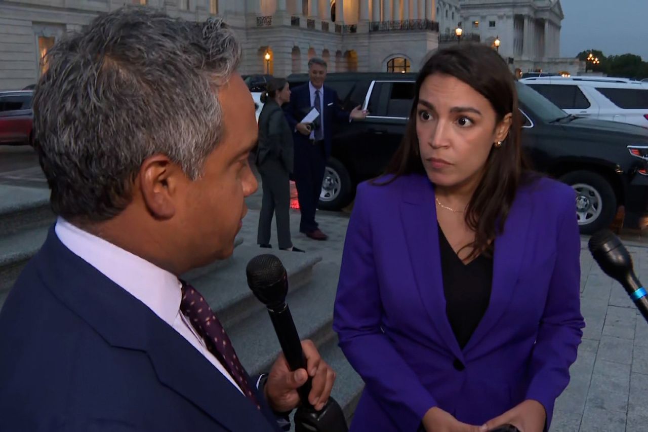 Rep. Alexandria Ocasio-Cortez speaks with CNN on September 17. 