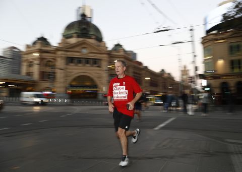 Labor Leader Bill Shorten has his morning run on May 18, 2019 in Melbourne, Australia. 