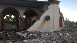 Tuesday morning's earthquake damaged the Inmaculada Concepción church in Guayanilla, Puerto Rico.