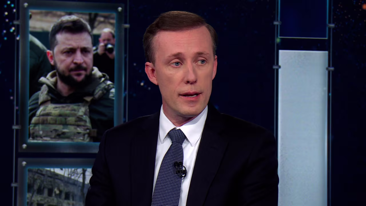 National Security Adviser Jake Sullivan speaks during a CNN town hall on Thursday, February 23, 2023. 