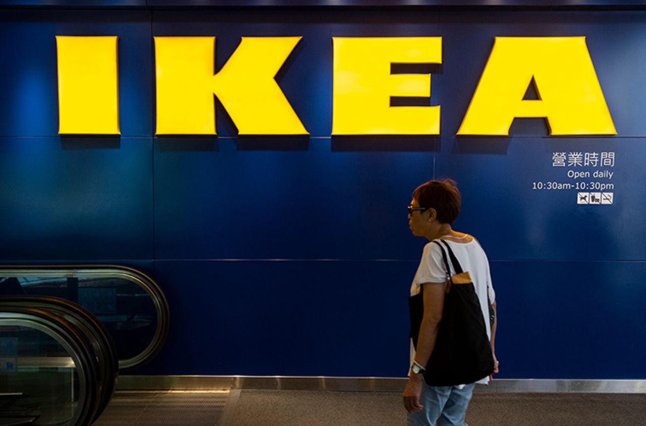  A customer enters an Ikea f store in Hong Kong on April 26, 2019. 