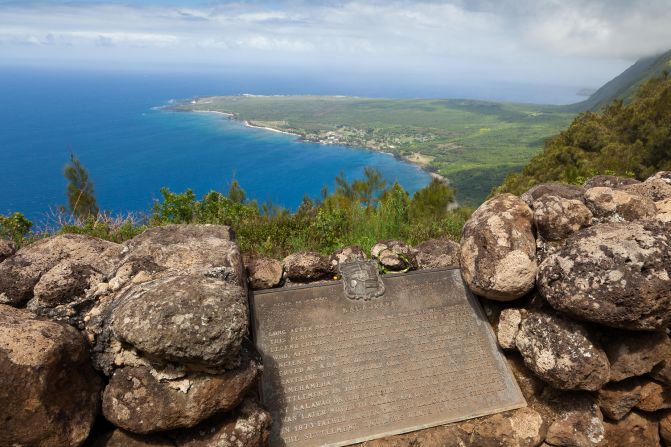 <strong>Natural beauty:</strong> Kalaupapa Lookout allows viewers a stunning view of the peninsula below. Until the settlement reopens, potential tourists will have to take in the view from here. Bring binoculars to spot some of the buildings.