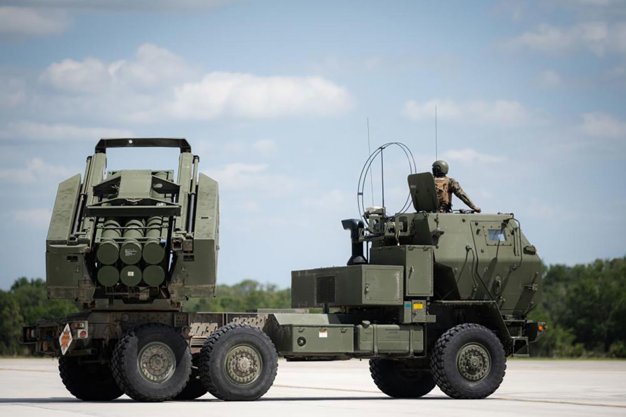 Ato fire a High Mobility Artillery Rockeduring m during a live-fire training mission in Florida on May 10. 