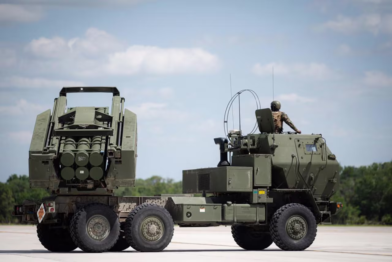 Ato fire a High Mobility Artillery Rockeduring m during a live-fire training mission in Florida on May 10. 