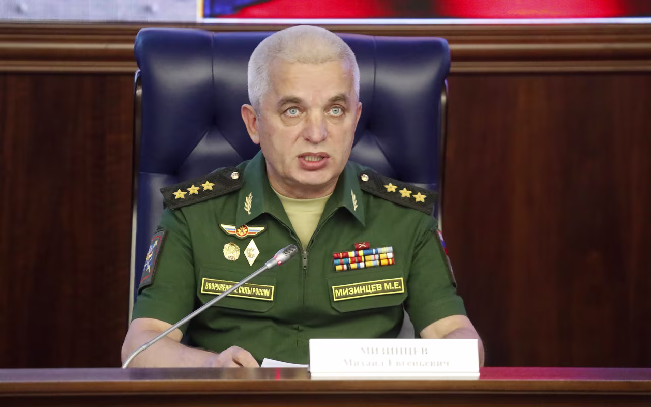 Col. Gen. Mikhail Mizintsev, pictured in 2018, will be replaced by Aleksey Kuzmenkov. 