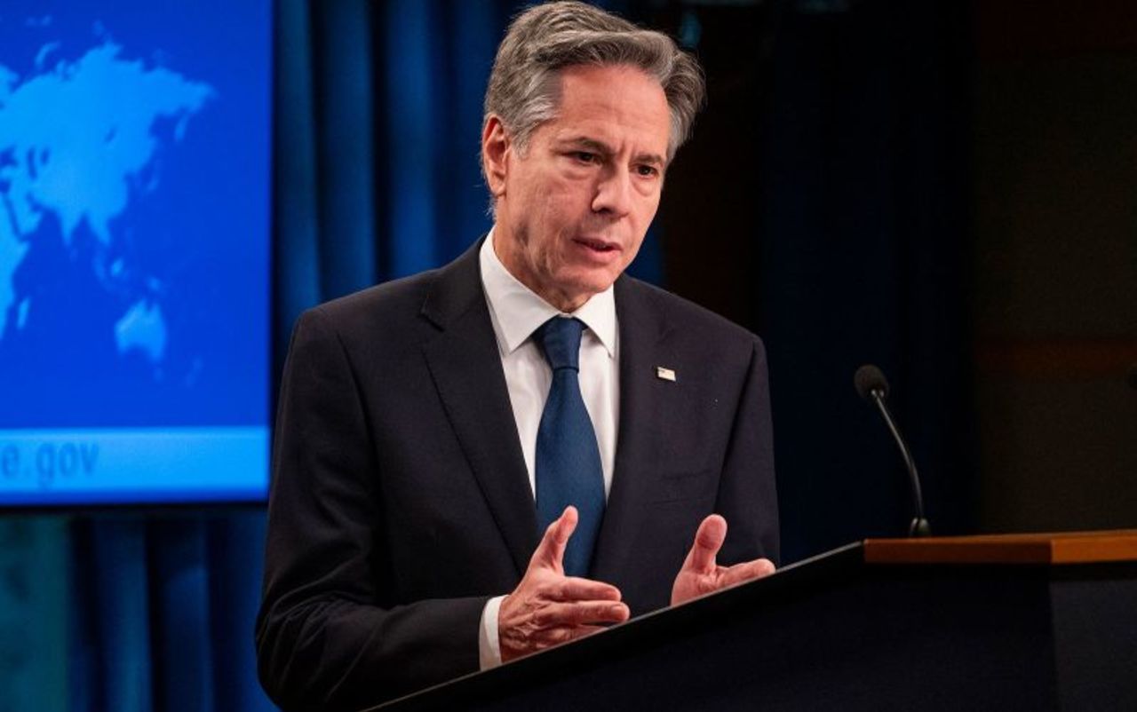 Blinken speaks during a news conference on Wednesday, December 20, at the State Department in Washington, DC. 