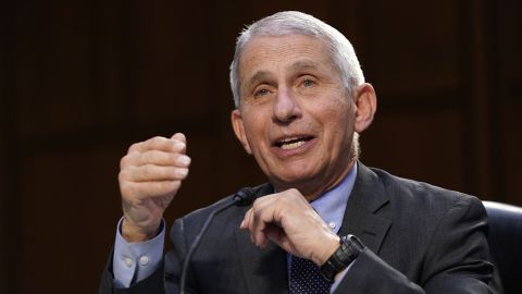 Dr. Anthony Fauci testifies during a Senate Health, Education, Labor and Pensions Committee hearing in Washington, DC, on March 18. 