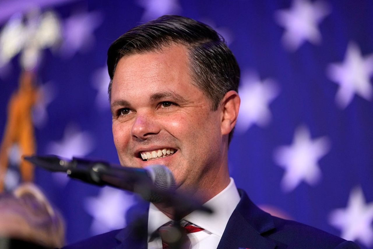 Nunn speaks to supporters during a Republican Party of Iowa election night rally, Tuesday, November 8, in Des Moines, Iowa. 