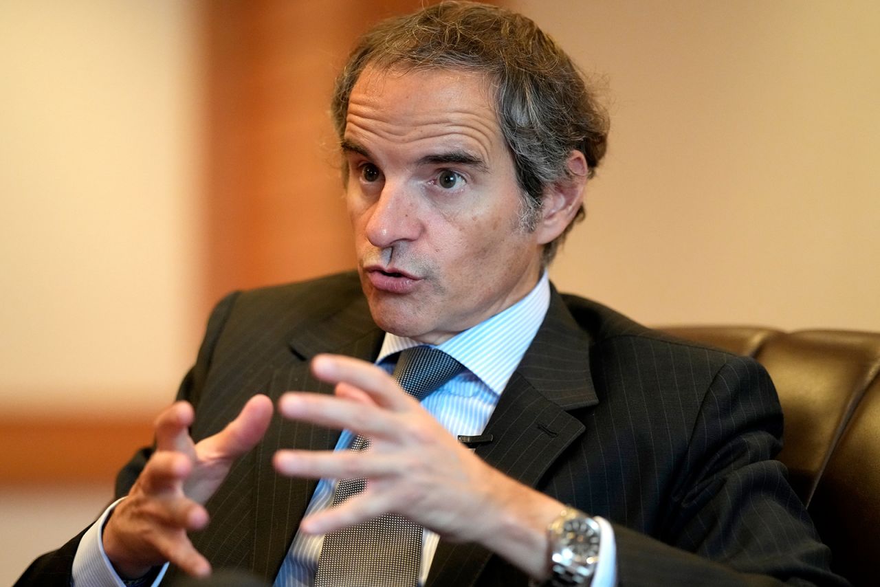 Rafael Mariano Grossi speaks during an interview in Tokyo, Japan, on July 7.