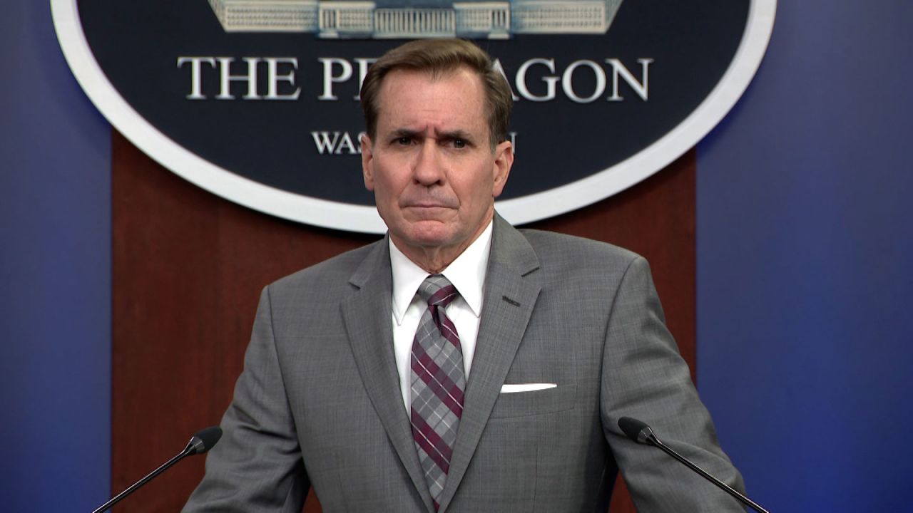 Pentagon spokesperson John Kirby holds a briefing in Washington, DC, on August 28, 2021.