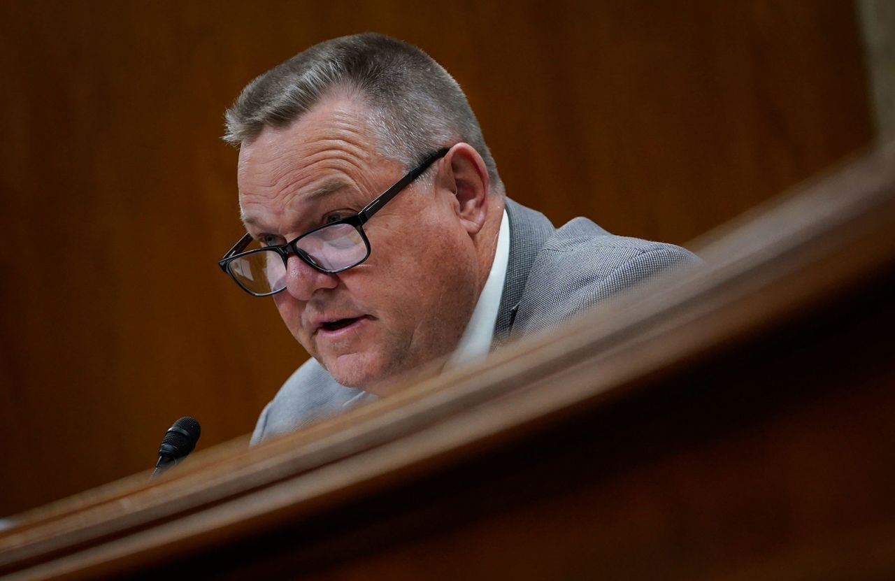 Sen. Jon Tester during a Senate Appropriations hearing on May 11, 2023.